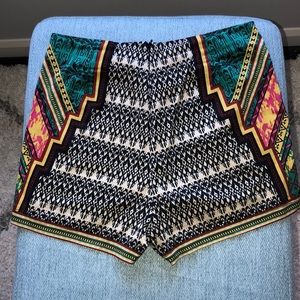 Kente Cloth High Waist Shorts